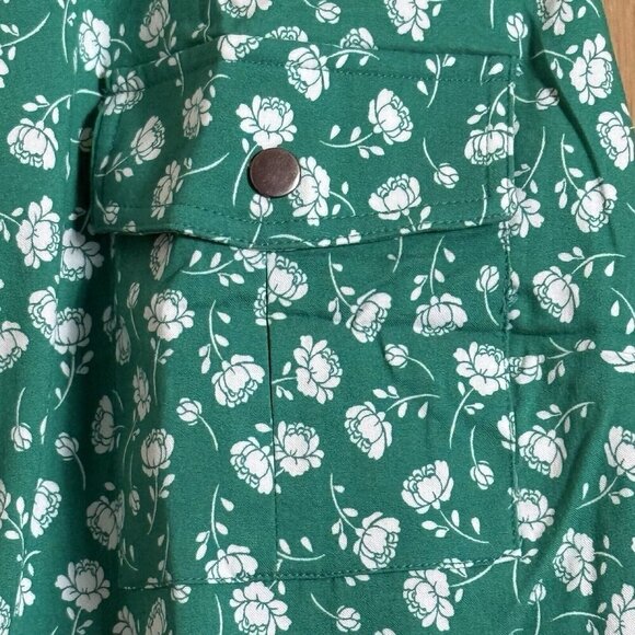 LuLaRoe Roxanne Green Floral Tank Top Sleeveless 2XL - Picture 5 of 9